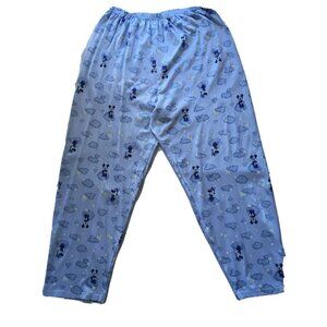 Adorable Lingerie Women PJ Pants Mickey Minnie Baby Blue Cotton Knit Size 2X